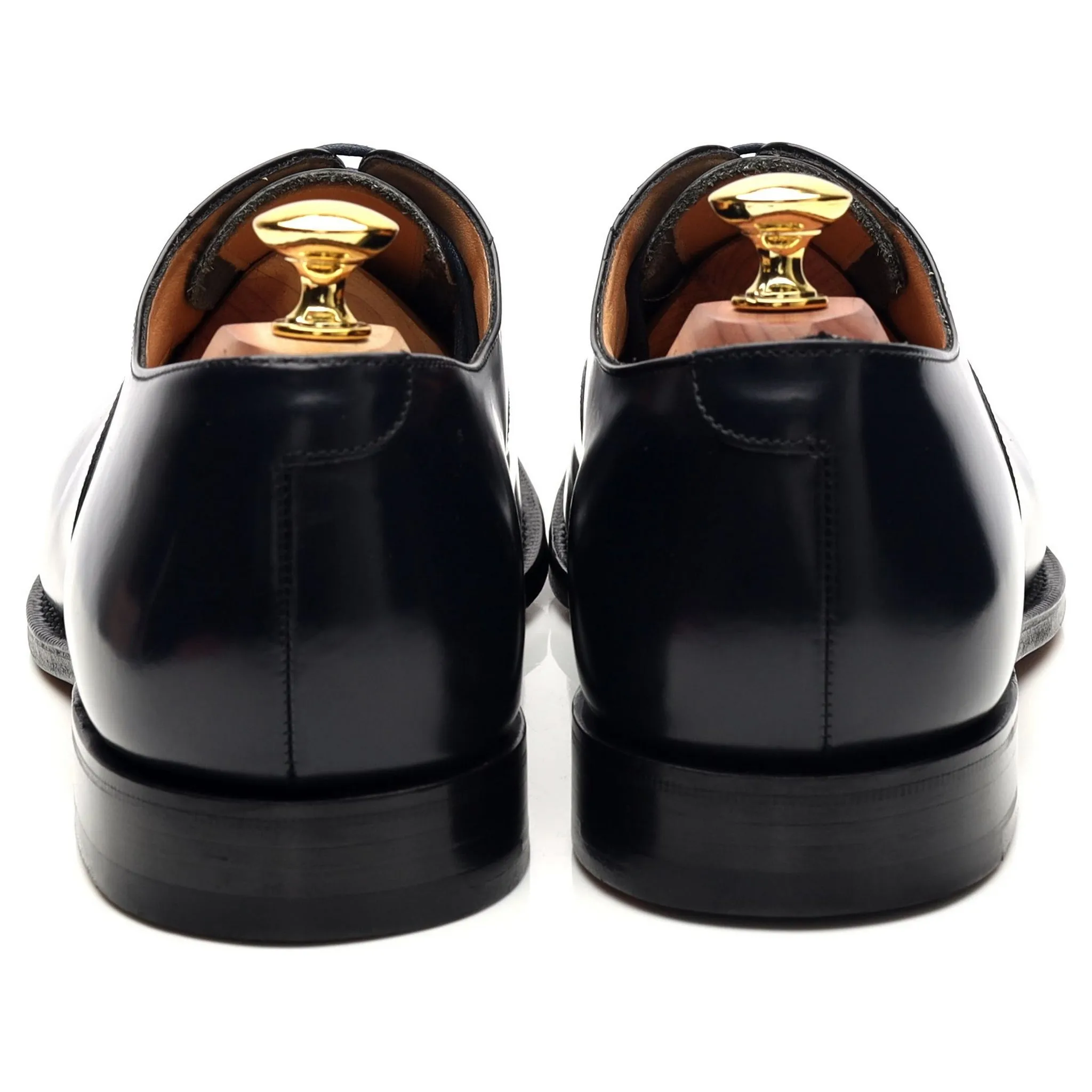 'Dubai' Navy Blue Leather Oxford UK 7.5 G