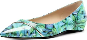 Eldof Flats Shoes Women Comfortable Pointed Toe Slip On Loafer Flats Pumps for Office Casual Dressy