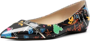 Eldof Flats Shoes Women Comfortable Pointed Toe Slip On Loafer Flats Pumps for Office Casual Dressy