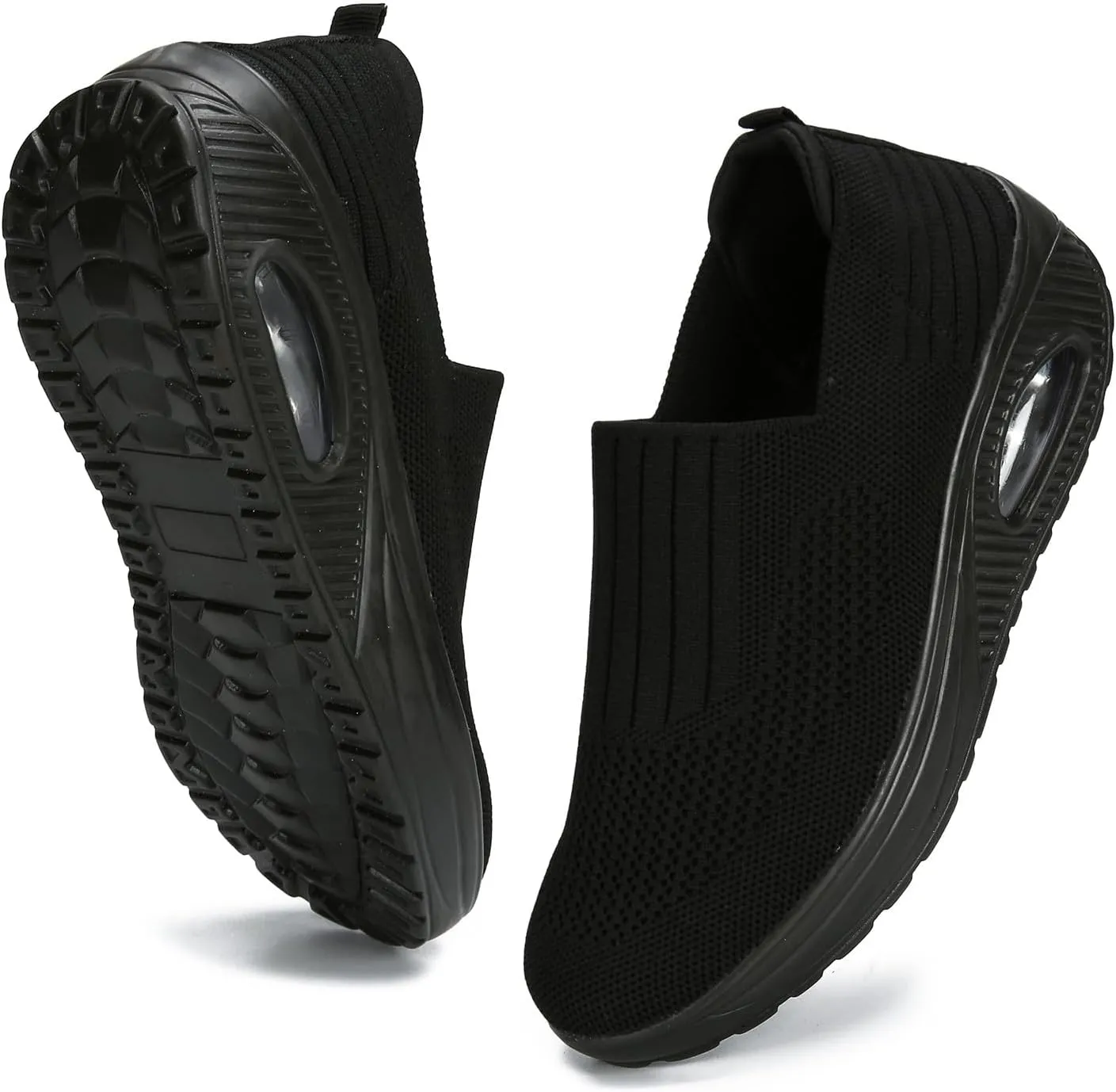 EnllerviiD Women Mary Jane Sneakers Non-Slip Platform Air Cushion Walking Sneakers rthotic Lightweight Healthcare Orthotic Toning Rocker Wedge Shoes