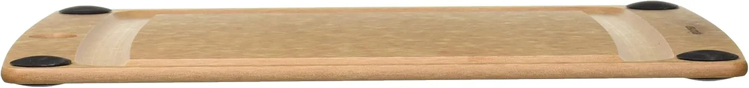 Epicurean All-In-One Cutting Board with Non-Slip Feet and Juice Groove, 11.5" × 9", Natural/Black