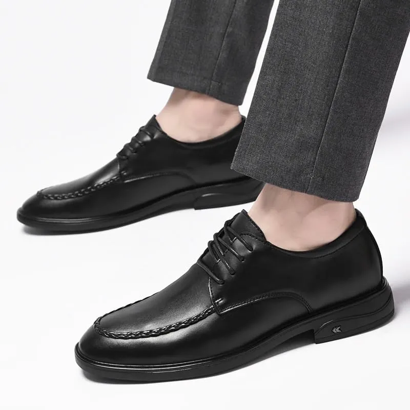 Fashionable Brogue Wingtip Dress Shoes Classic Patent Lace-up Oxfords Men's Casual Wedding Prom Leather Shoes