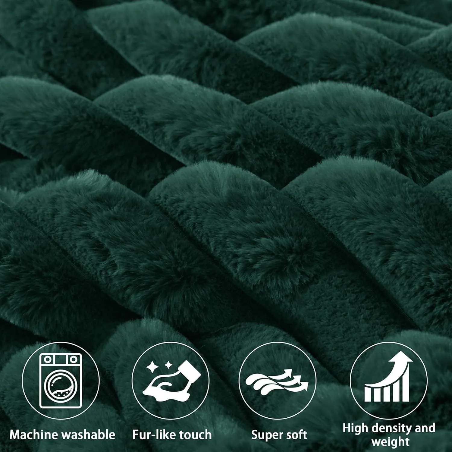 Faux Fur Headboard Pillow with 2 Pack Neck Roll Pillow Large Headboard Pillow Soft and Supportive with Removable Cover (Green, Twin)