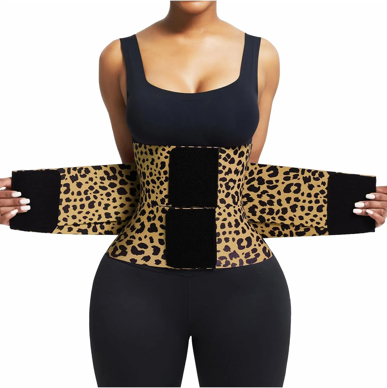 FeelinGirl Waist Trainer Belt Waist Cincher Trimmer Ab Belt Tummy Control Body Shaper with Triple Wrap Women and Men
