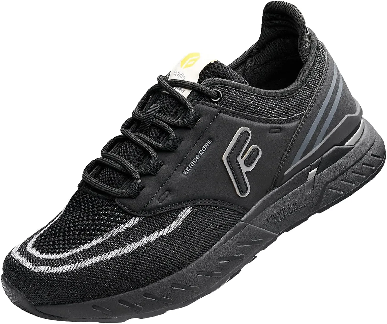 FitVille Stride Core Wide Running Shoes Black Men's 12.5, Women's 14 2E - Wide