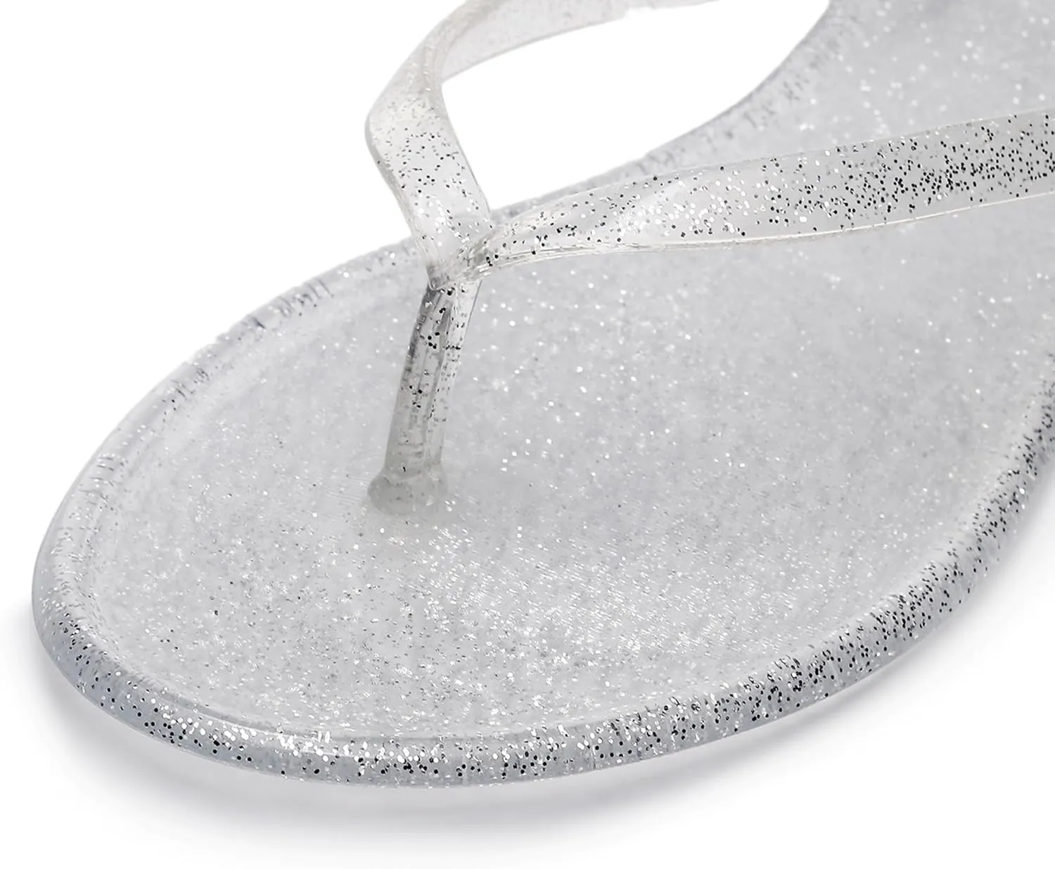 Flip Flops for Women Jelly Shoes Thong Sandals Jellies Flats Clear Slipper Summer Beach Pool Slides Size 10 Slip On Quick Drying Soft