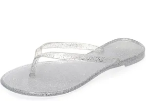 Flip Flops for Women Jelly Shoes Thong Sandals Jellies Flats Clear Slipper Summer Beach Pool Slides Size 10 Slip On Quick Drying Soft