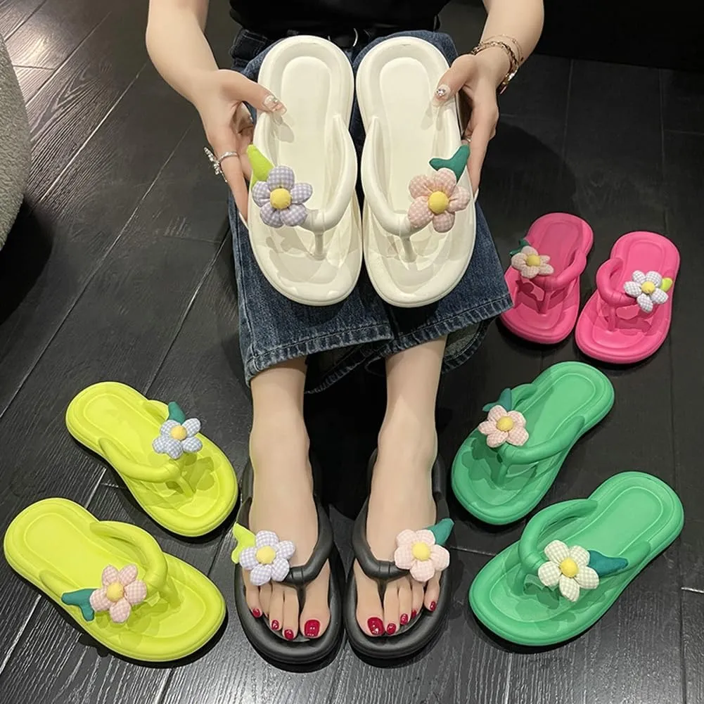 Flip Flops for Women Thick Sole Indoor and Outdoor Slippers Non-Slip Quick Drying Slippers Comfy Sandals Gifts for Bath