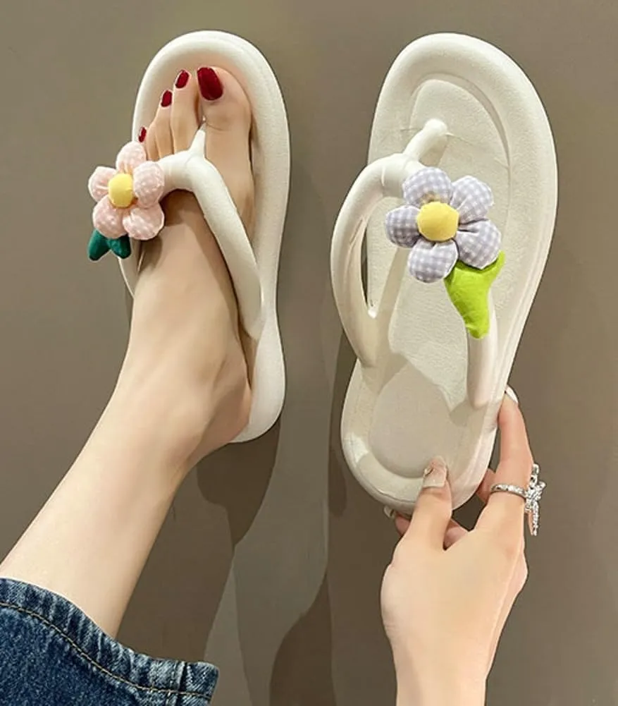 Flip Flops for Women Thick Sole Indoor and Outdoor Slippers Non-Slip Quick Drying Slippers Comfy Sandals Gifts for Bath