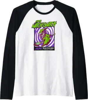 Flip The Witch Switch Halloween Horror Magic Witchcraft Raglan Baseball Tee