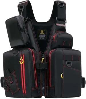 Fly Fishing Vest with Reflective Stripe, Multi Pockets Adjustable, Zipper, Fishing Life Jacket for Kayak Swim Flotation
