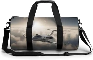 Flying High Above Clouds Sport Gym Duffle Travel Bag for Women Men Overnight Weekender Bag with Shoe Compartment,Wet Pocket, 17.7in/9in/9in, style