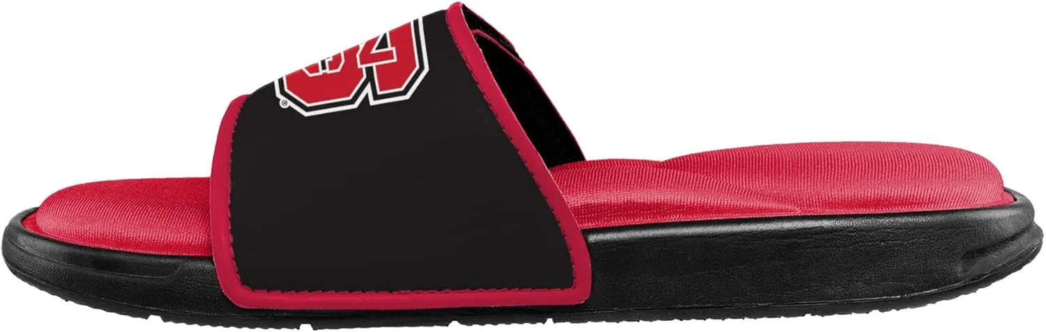 FOCO Men's Ncaa College Team Logo Sport Shower Foam Slide Flip Flop Sandals