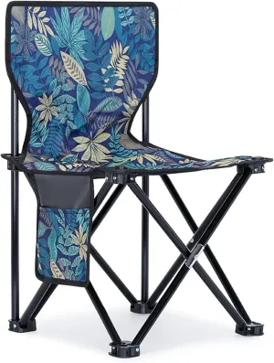 Foldable Camping Stool Travel Chair Super Compact Ultralight Weight Carry Out to Hiking, Beach, Camping, BBQ, Picnic, Sketching Fishing Unfolded Size 14.2*14.2*22.8Inches.,Green,36cm