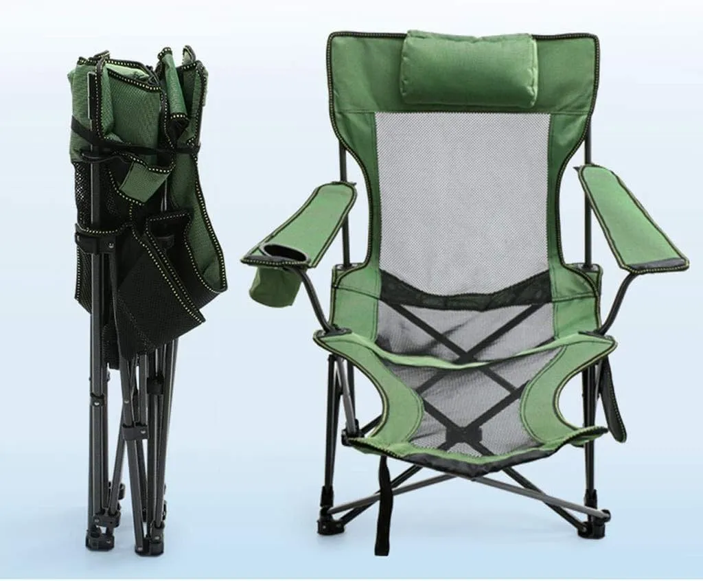 Folding Camping Outdoor Camping Chair Folding Chair Recliner Break Relax Lounger Zero Gravity Chairs Garden Balcony Fishing Hiking Chairs Foldable(Green)