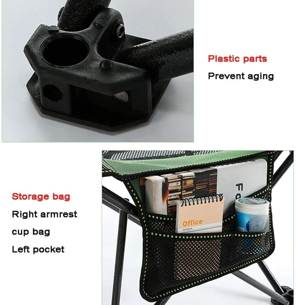Folding Camping Outdoor Camping Chair Folding Chair Recliner Break Relax Lounger Zero Gravity Chairs Garden Balcony Fishing Hiking Chairs Foldable(Green)