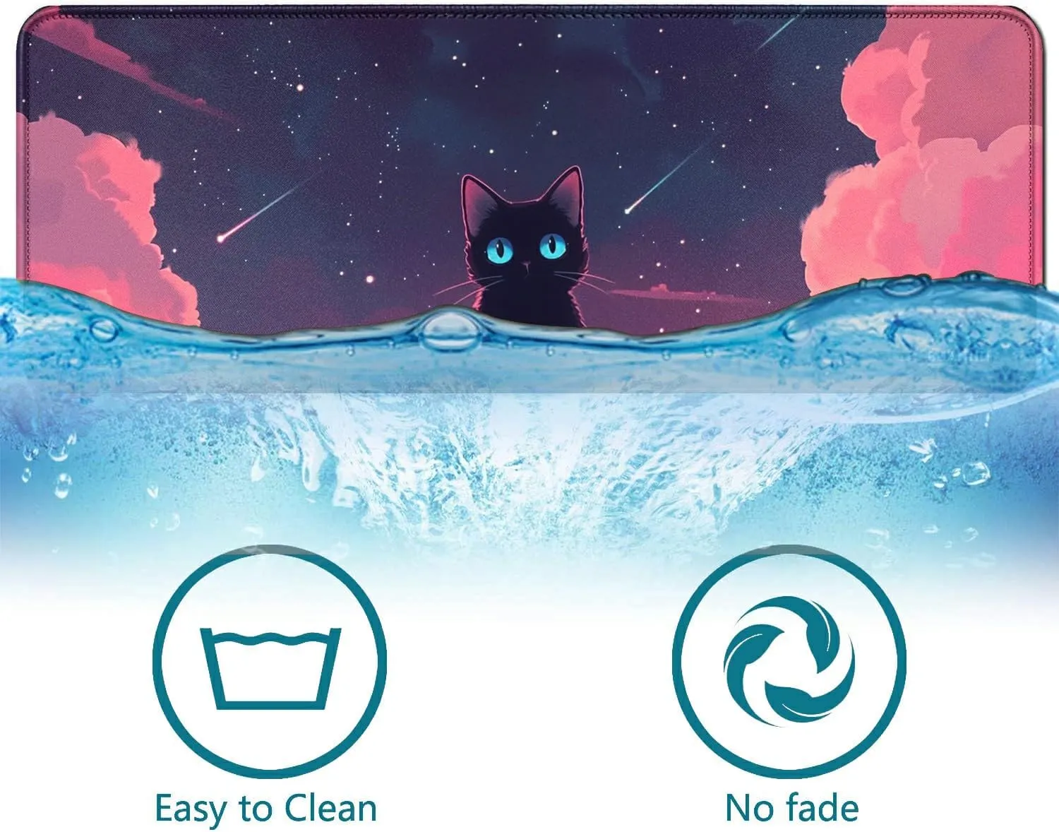 for Cloud Cat MTG Card Playmat & Squirrels Playmat Desk Mats 2Pcs Set 24 X 14 Inch, Stitched Playmat for Commander Board TCG RPG CCG, Play Mat for Card Game Playing Accessories -