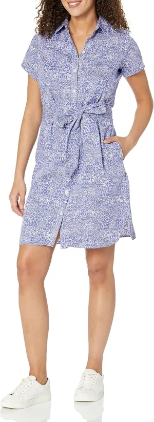 Foxcroft Women's Rocca Short Sleeve Croc Print Dress