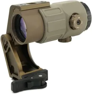 G45 5X Magnifier with 2.26 FTC Mount Combo，Quick Release and Flip-to-Center (FTC) Mechanism，CNC 7065 Alumnium，Black/FDE/TAC (TAN Combo)