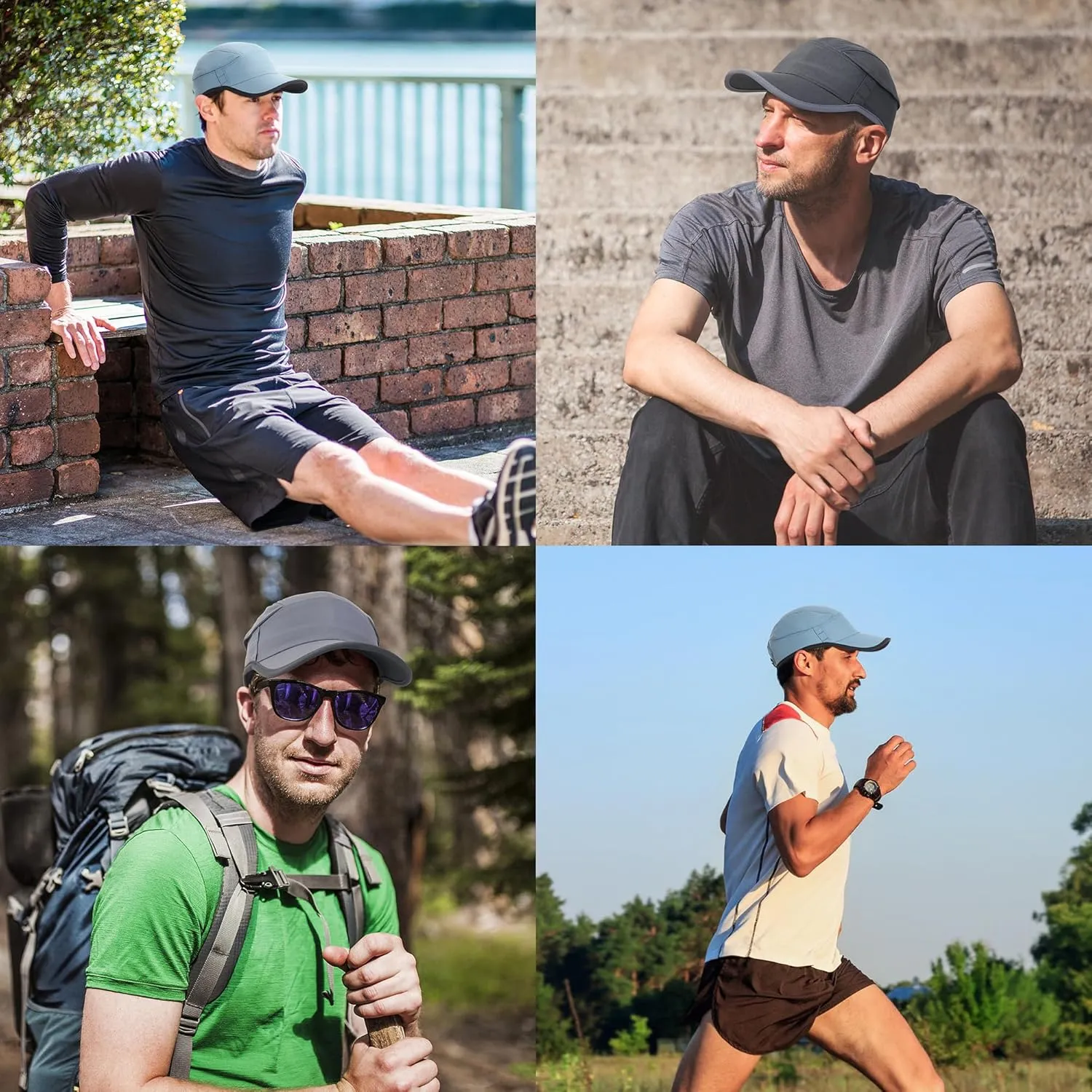 GADIEMKENSD Quick Drying Baseball Cap with Mesh Ventilation, Foldable Brim, Sun Protection UPF 50 