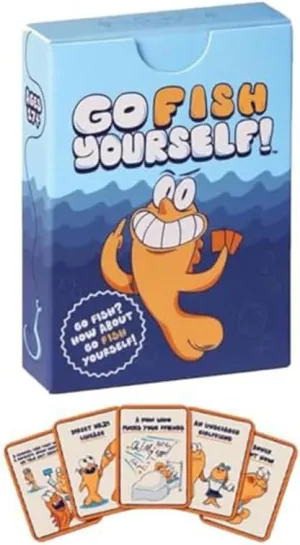Go Fish Yourself for Card Game, Night Party Game for 2  Players, FamilClassic Interactive Fun for Adults, Gag Gift for Friends.Couples & Coworkers