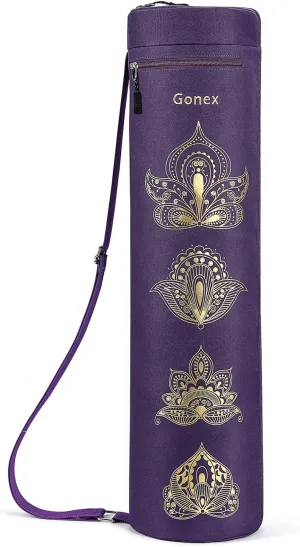 Gonex Yoga Mat Bag, Yoga Mat Carrier Full-Zip Exercise Yoga Mat Carry Bag for Women Men with 2 Multi-Functional Storage Cargo Pockets Extra Wide Adjustable Shoulder Strap