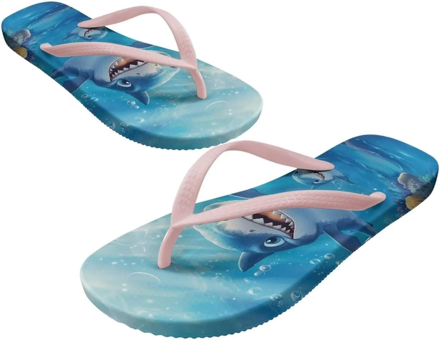 GOSTONG Women Flip Flops Soft Lightweight Beach Pool & Vacation Slides Sandals Non-Slip Sole Summer Essentials Pink Strap Size 5.5-9.5