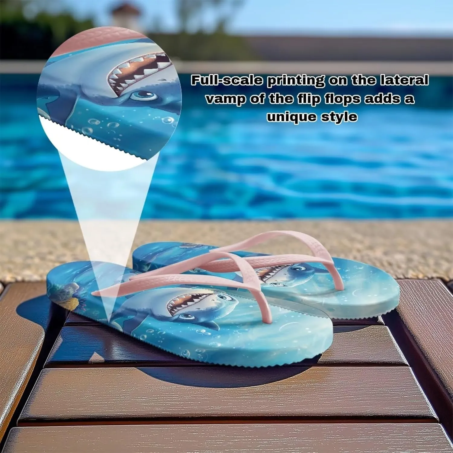 GOSTONG Women Flip Flops Soft Lightweight Beach Pool & Vacation Slides Sandals Non-Slip Sole Summer Essentials Pink Strap Size 5.5-9.5