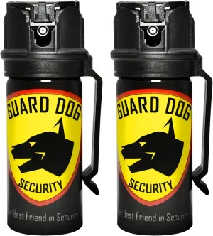 Guard Dog Security Pepper Spray for Self Defense, OC Spray with Belt Clip, Maximum Police Strength, Flip Top Safety for Quick and Accurate Aim, 20 Feet Range, 2 fl oz