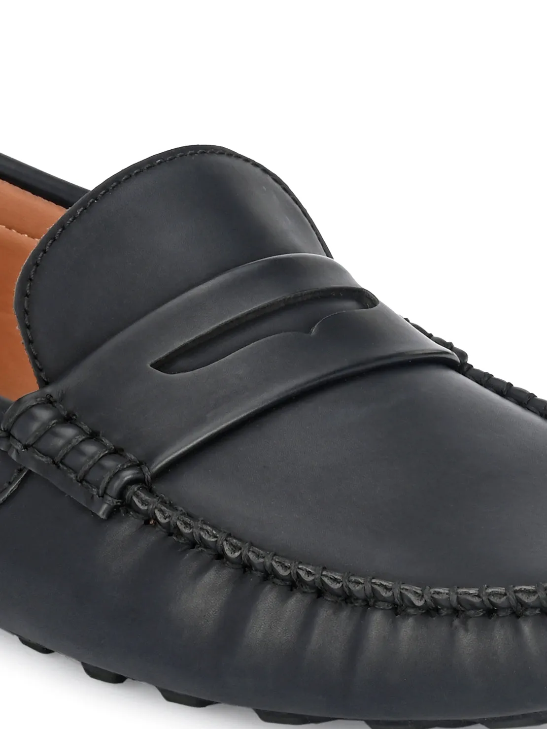 Guava Men's Black Casual Slip On Driving Loafers (GV15JA745)