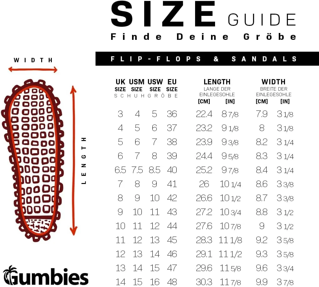 Gumbies Islander Flip-Flops | Unisex Classic Canvas Flip-Flops with Recycled Rubber Outsole & Cotton Footbed | Contoured, Lightweight & Everyday Comfortable