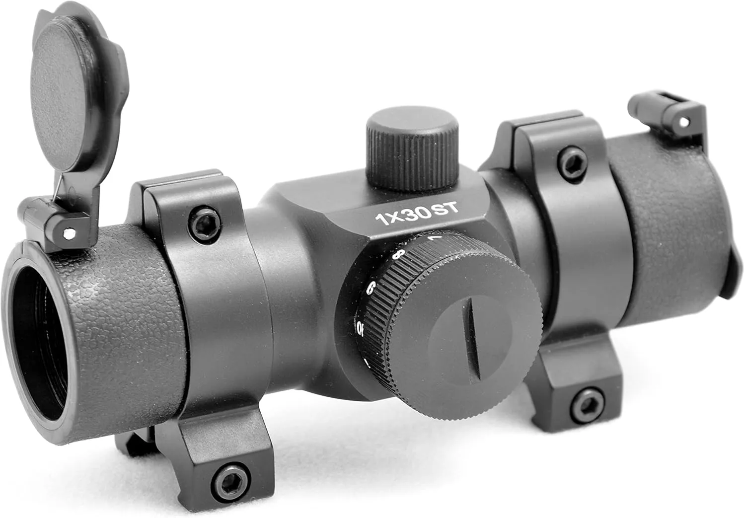 Hammers CQB 1x30 30mm Quick Action Scout Red Donut Circle Dot Scope Sight with Weaver Rings