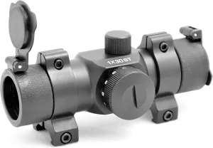 Hammers CQB 1x30 30mm Quick Action Scout Red Donut Circle Dot Scope Sight with Weaver Rings