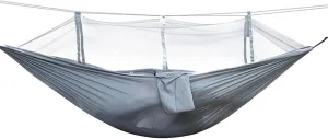 Hammocks Hammock 260x140cm Camping Hammock Ultralight Hammock Double Hanging Sleeping Bed Swing with Tree Straps for Survival Hiking Patio Outdoor Hammock, Qgray