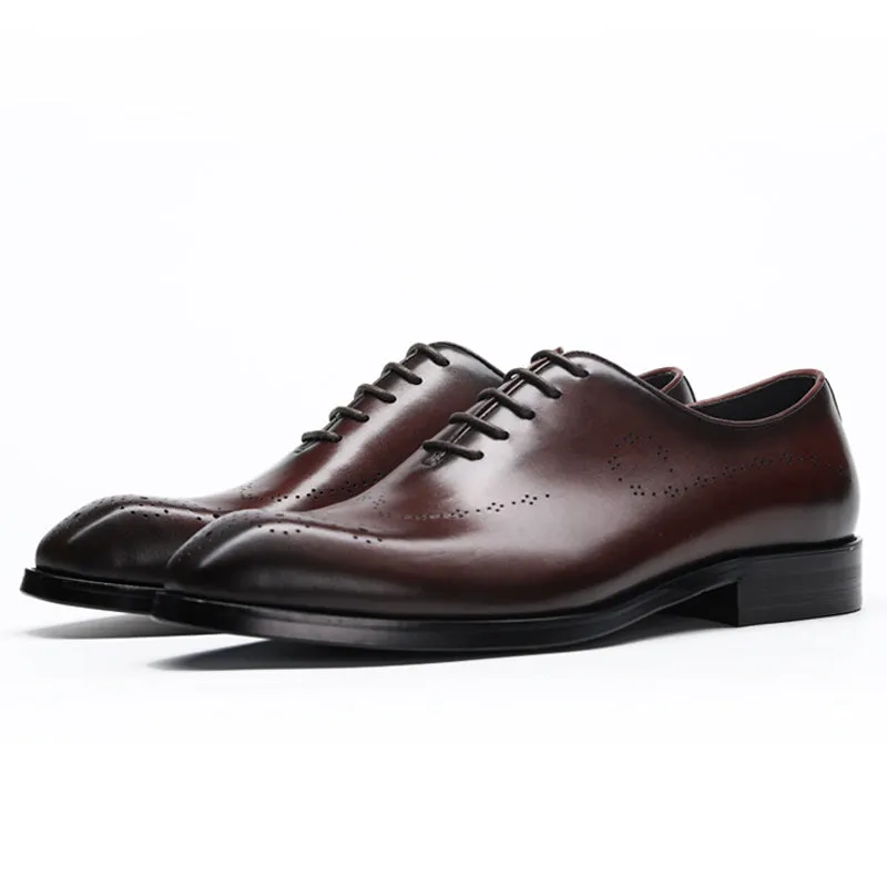 Handmade Premium Polished Leather Oxford Dress Shoes