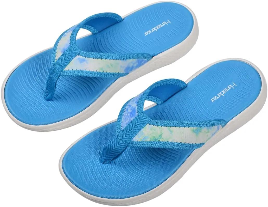 Harssidanzar Womens Flip Flops Comfort Thong Sandals for Beach HL204US