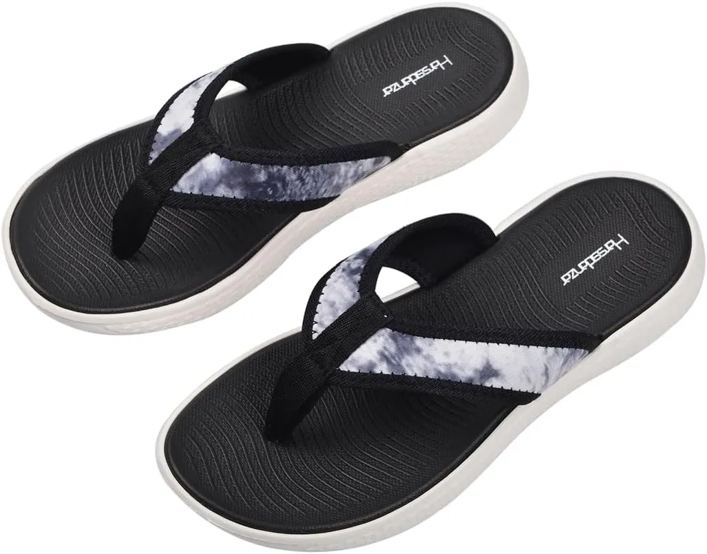 Harssidanzar Womens Flip Flops Comfort Thong Sandals for Beach HL204US