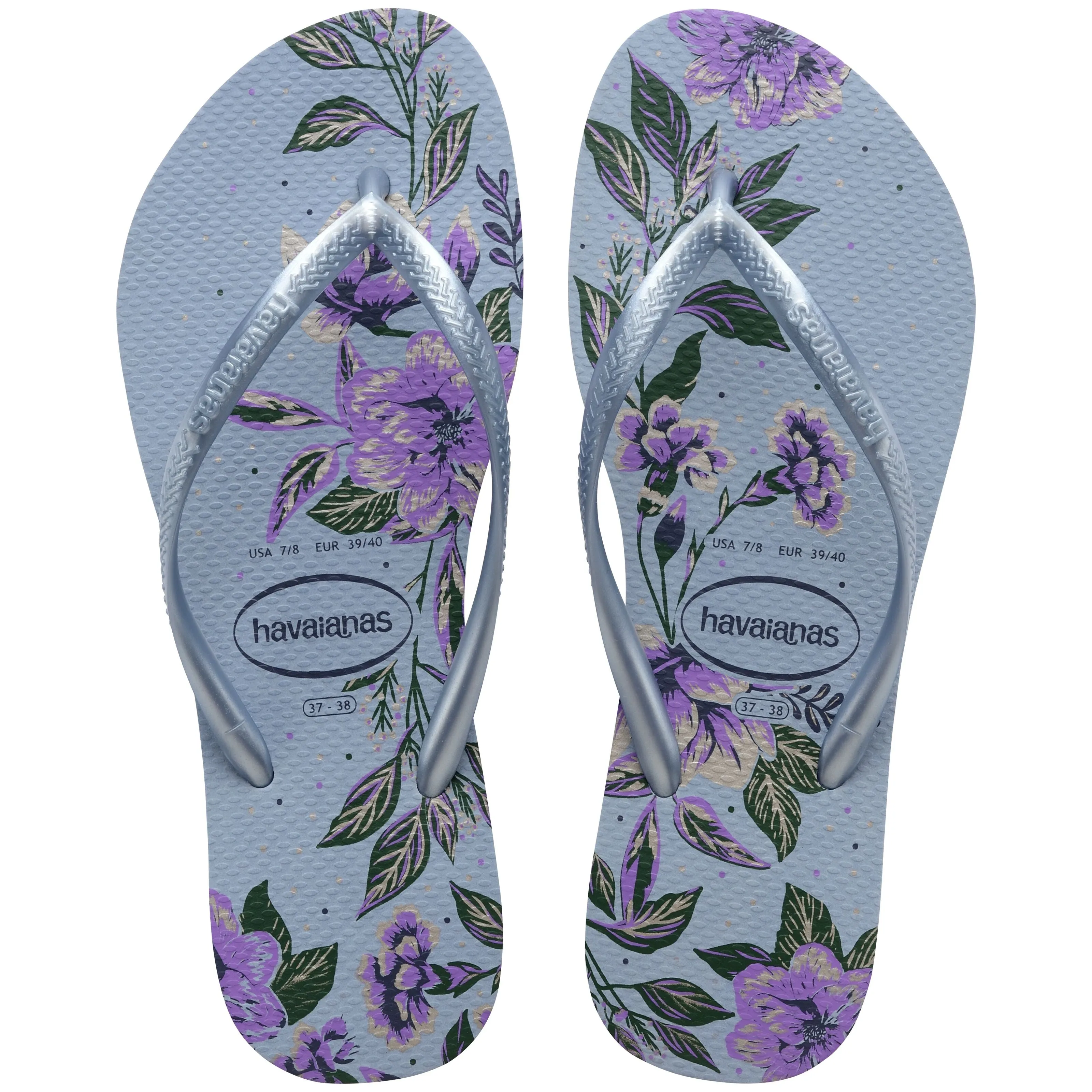 Havaianas Slim Organic Womens Flip Flops - Ashley Blue