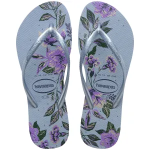 Havaianas Slim Organic Womens Flip Flops - Ashley Blue