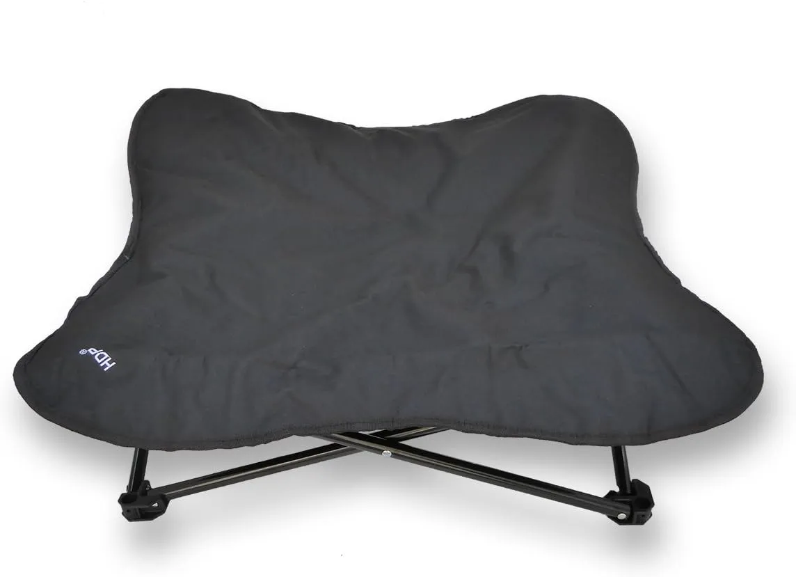 HDP Elevated Padded Napper Cot Space Saver Pet Bed, Black, Medium