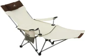 Heavy Duty Camping Chair Folding Reclining Lounge ChairHeavy Duty Supports 280 Lbs Suitable for Outdoor Activities, Hiking, Camping, Picnic Camping Chair with Portable Storage Bag