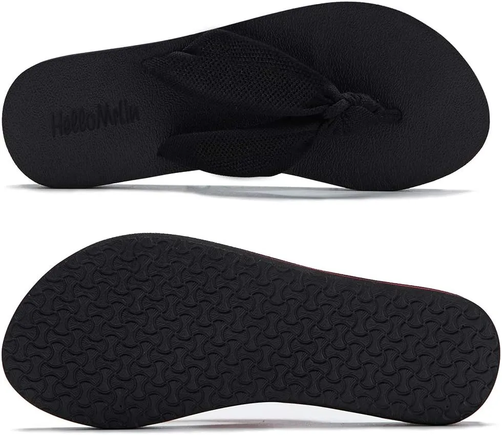 Hello MrLin Women's Yoga Shoes Flip Flops with Arch Support Thong Sandals Non-Slip Water shoes Quick Drying Aqua Sandals