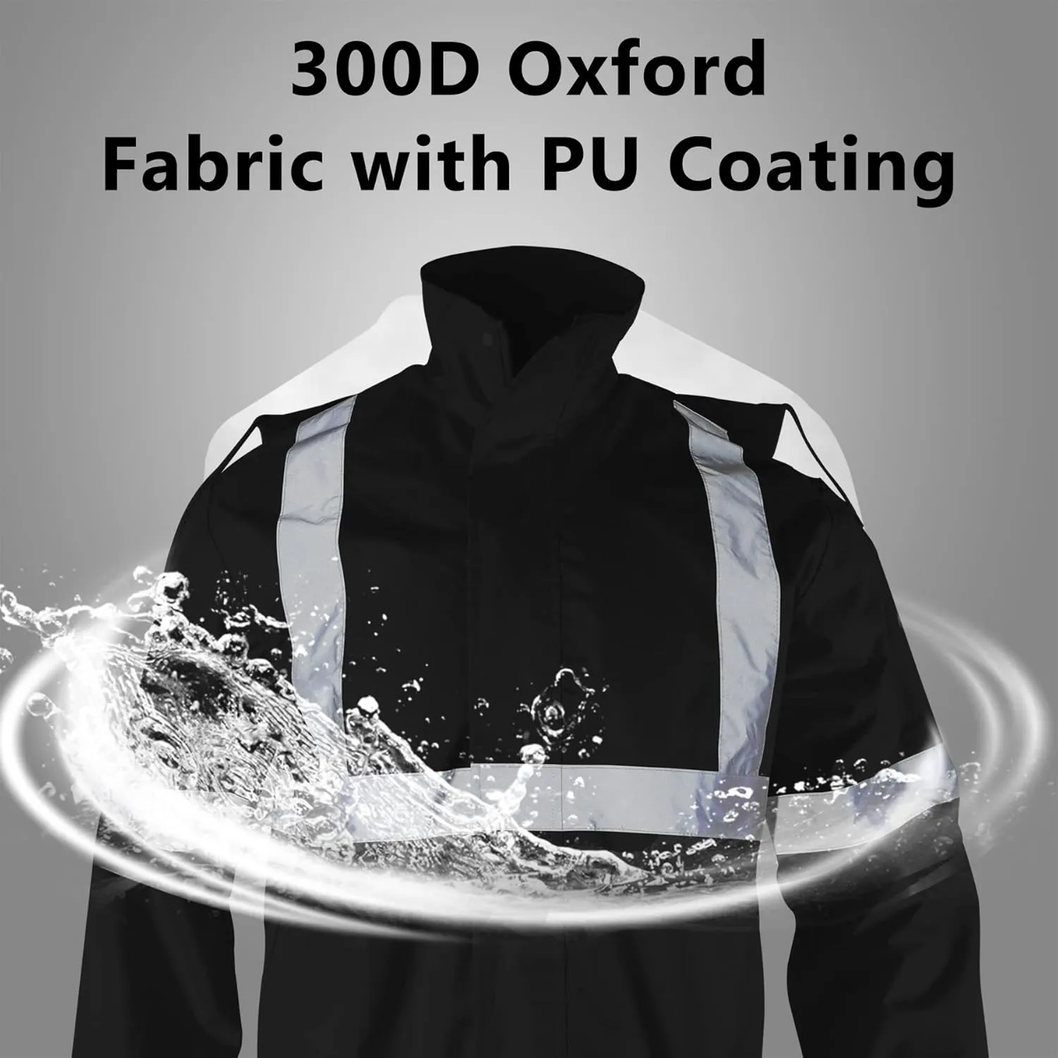 High Visibility Rain Jacket Waterproof for Men Class 3 Hi Vis Safety Rain Suit Jacket and Pants