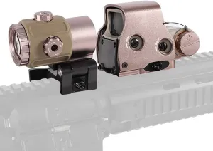 Holographic 558 Sights Red Green Dot Sight Scope with G33/G43/G45 3X/5X Magnifier Switch to Side Quick Detachable QD Mount