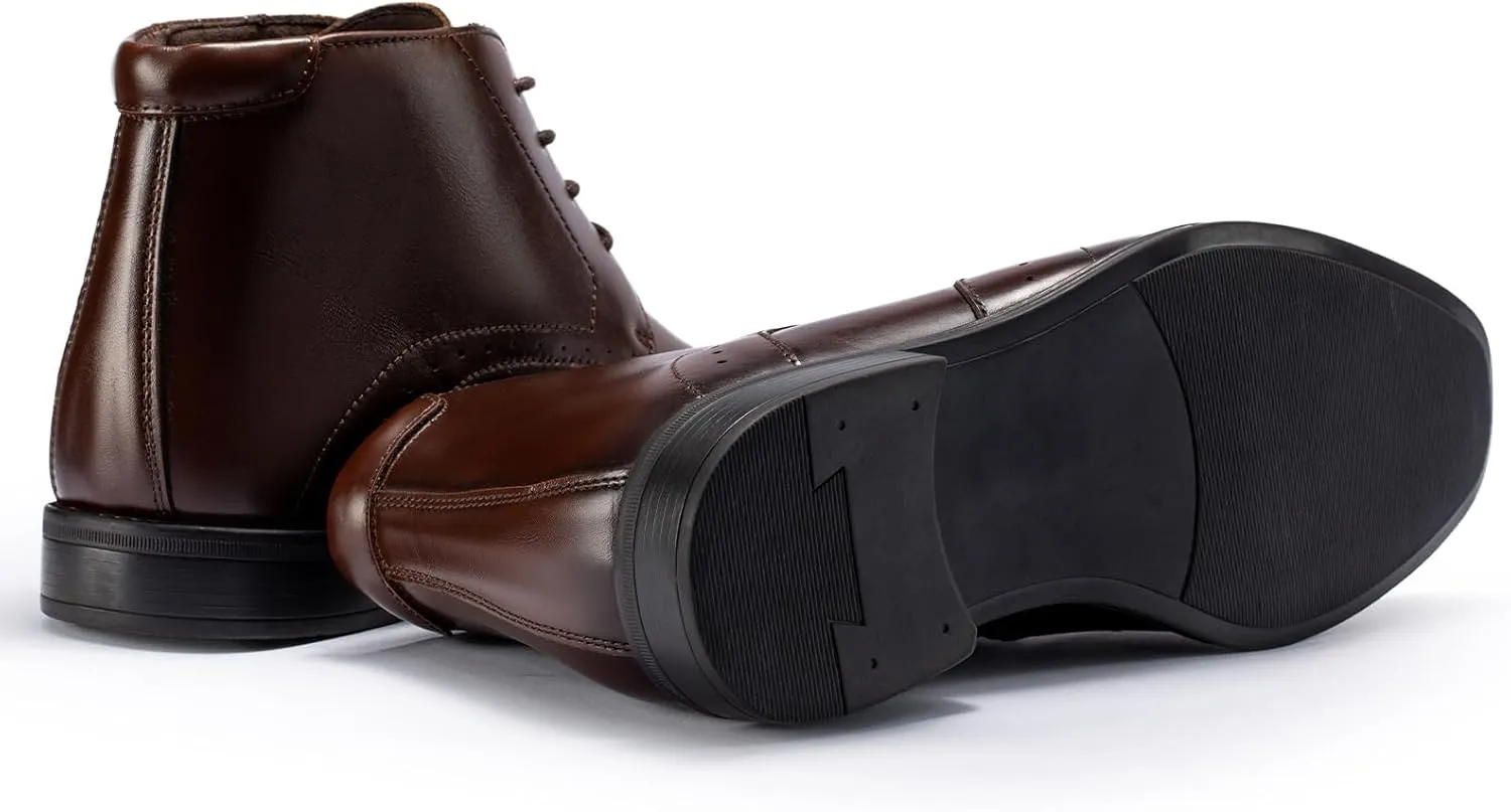 Holy dove Mens Dress Boots,Premium Leather Oxford Chukka, Waterproof Non-Slip Business Boots for Men‌‌