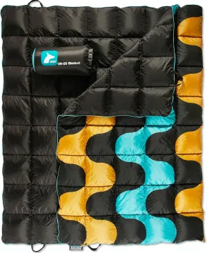 Horizon Hound Down Camping Blanket - Outdoor Travel Quilt | Sustainable, Insulated, Lightweight & Warm Gear for Sleep, Camping, Stadium, Hiking & Festivals | Water Resistant, Packable & Compact