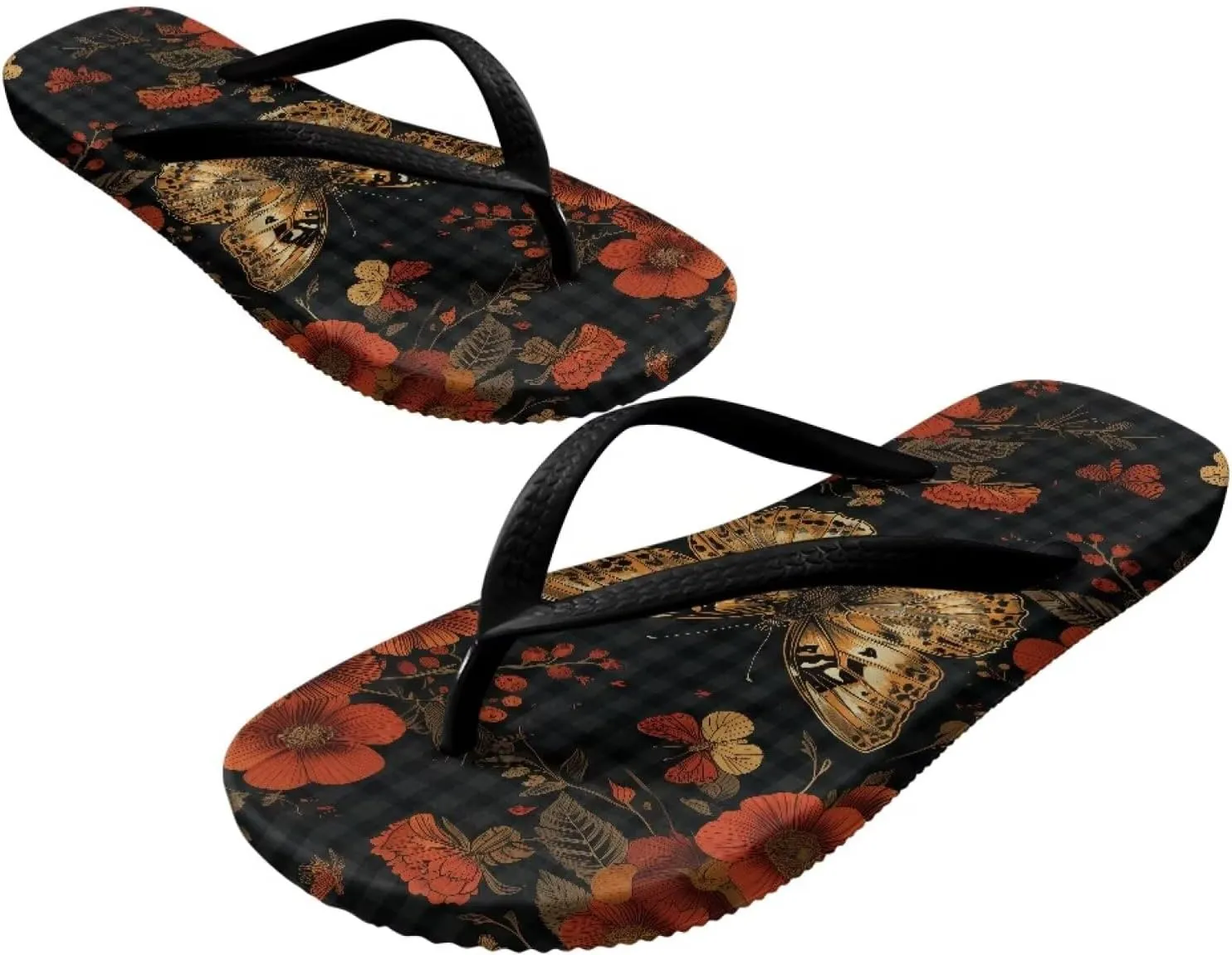 Howilath Animal Pattern Women Sandals Non-Slip Flip Flops for Women Beach Thong Sandals Bathroom Shower Shoes with EVA Sole