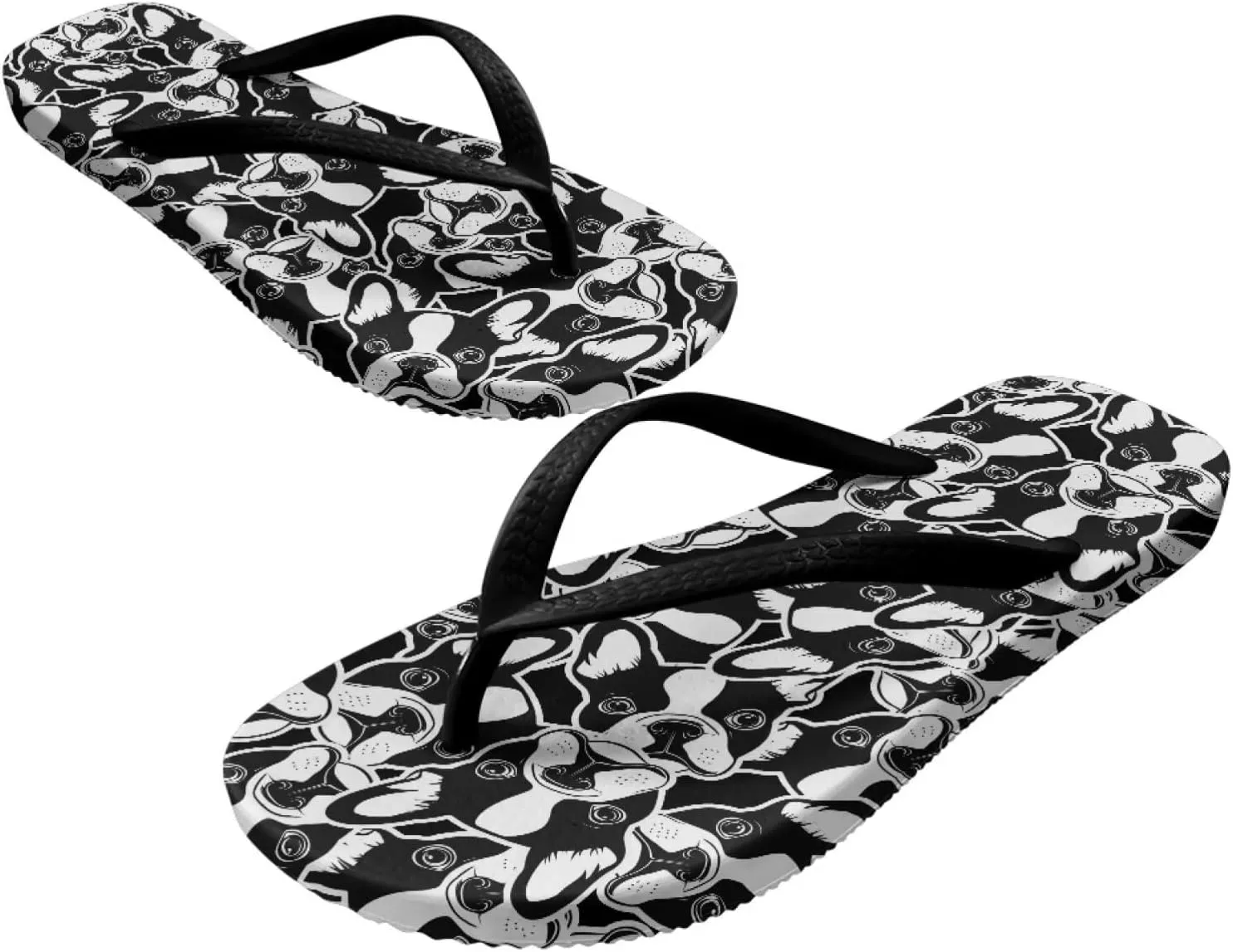 Howilath Animal Pattern Women Sandals Non-Slip Flip Flops for Women Beach Thong Sandals Bathroom Shower Shoes with EVA Sole
