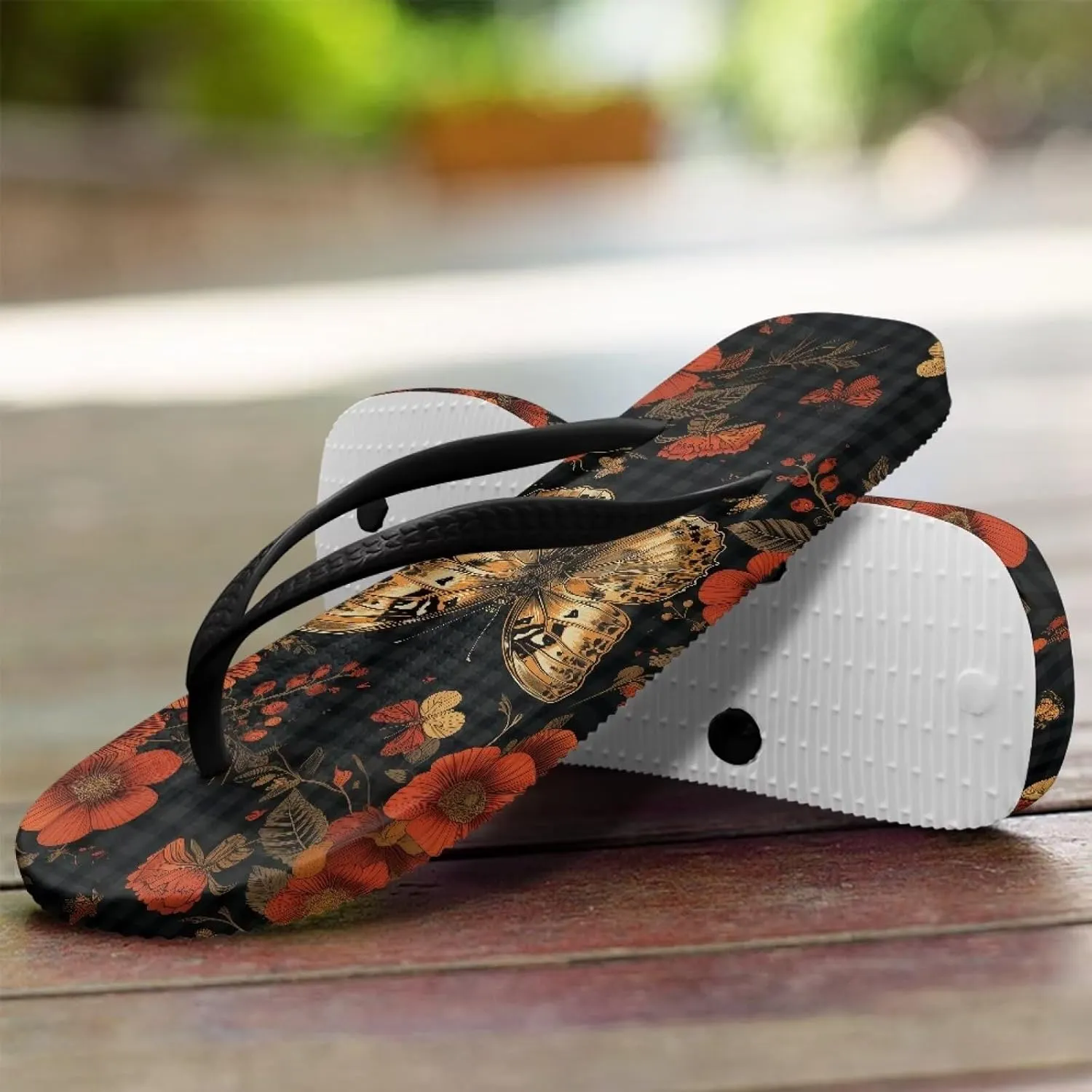 Howilath Animal Pattern Women Sandals Non-Slip Flip Flops for Women Beach Thong Sandals Bathroom Shower Shoes with EVA Sole
