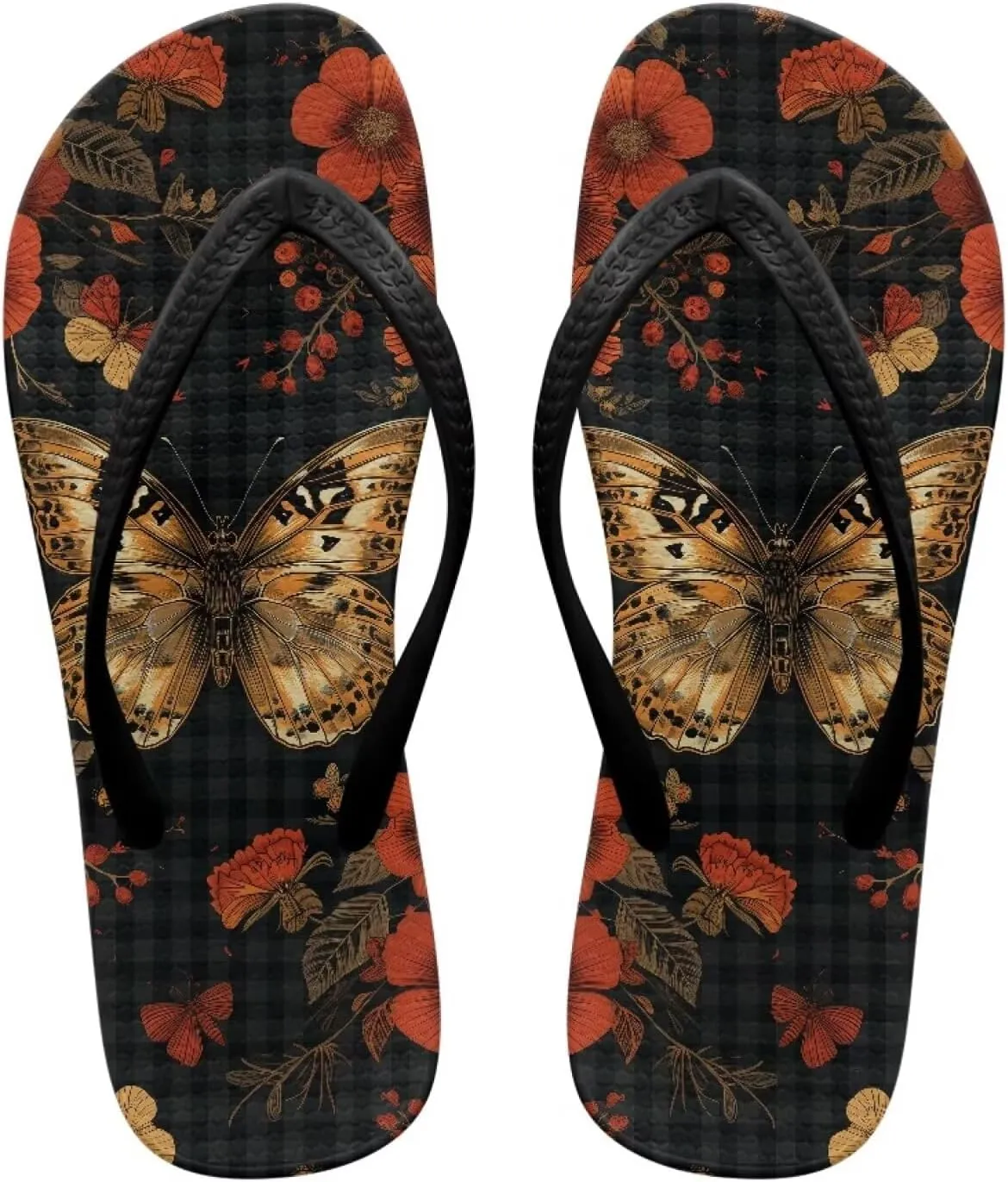 Howilath Animal Pattern Women Sandals Non-Slip Flip Flops for Women Beach Thong Sandals Bathroom Shower Shoes with EVA Sole